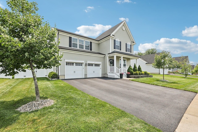 35 Laurel Cir, Goshen, NY 10924 - traditional-style house featuring driveway, a garage, and a front yard