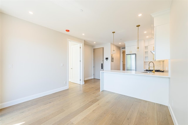4209 Hampton St Unit 4B, Elmhurst, NY 11373 - unfurnished living room featuring light wood finished floors, recessed lighting, and baseboards