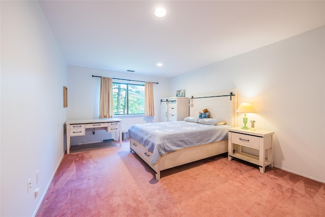 43 Carriage Ct, Jericho, NY 11753 - bedroom featuring light carpet, baseboards, and recessed lighting