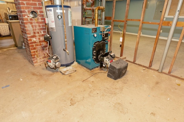 15 Orchard Rd, East Patchogue, NY 11772 - utilities featuring water heater, electric panel, and a heating unit