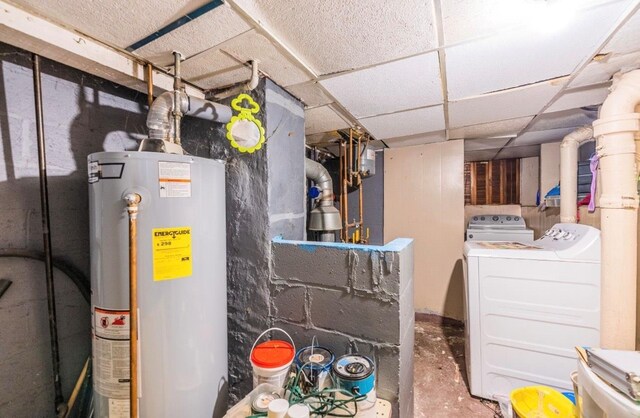 5883 57th Rd, Maspeth, NY 11378 - utilities featuring gas water heater and washing machine and dryer