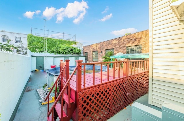 5883 57th Rd, Maspeth, NY 11378 - view of wooden terrace