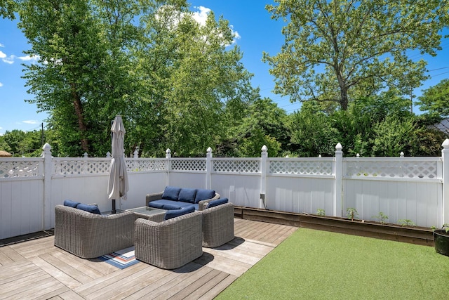 1363 Kearney Ave, Bronx, NY 10465 - wooden deck featuring an outdoor living space