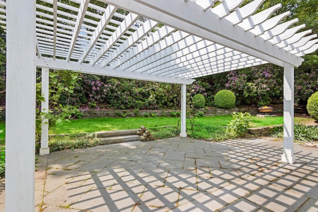 206 Lower Sheep Pasture Rd, Setauket, NY 11733 - view of patio with a pergola