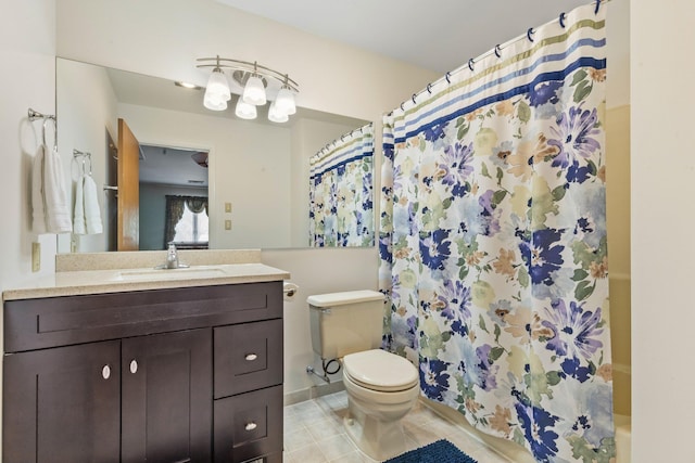 59 Krystal Dr, Somers, NY 10589 - bathroom with vanity, tile patterned flooring, and shower / tub combo