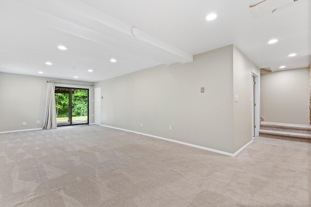 59 Krystal Dr, Somers, NY 10589 - unfurnished room with recessed lighting, light colored carpet, and stairway