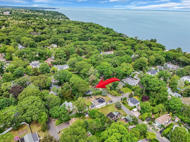 18 Port Jefferson Rd, Sound Beach, NY 11789 - view of property location with a large body of water, nearby suburban area, and a forest