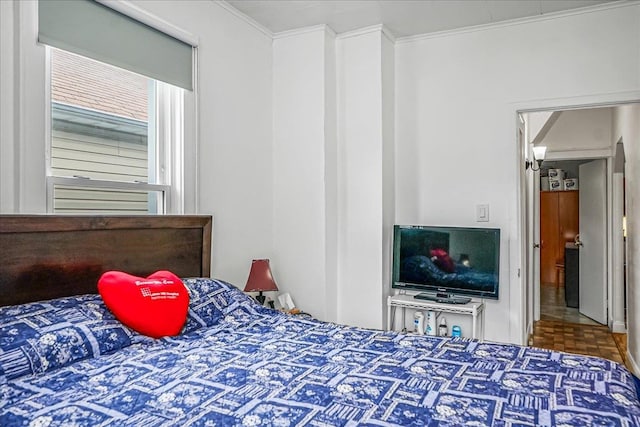 10712 Sutter Ave, Ozone Park, NY 11417 - bedroom with ornamental molding