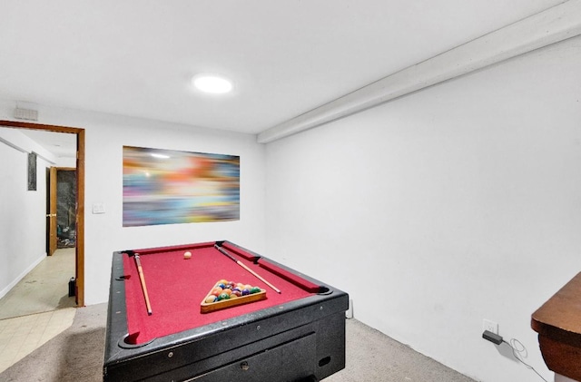 481 E Branch Rd, Patterson, NY 12563 - rec room with billiards and carpet flooring