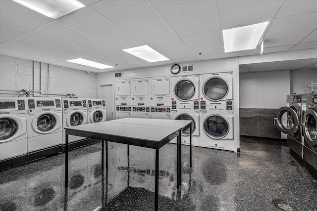 99-40 63rd Rd Unit 1Z, Rego Park, NY 11374 - shared laundry with stacked washer and clothes dryer and washing machine and dryer