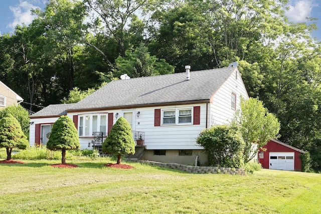 38 Wilson St, Middletown, NY 10940 - view of front of home with a front yard, a garage, and roof with shingles