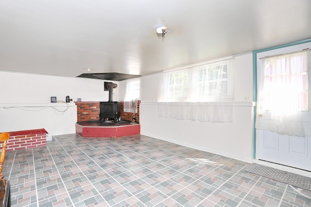 38 Wilson St, Middletown, NY 10940 - living room featuring a wood stove