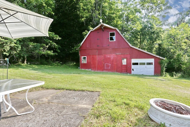 38 Wilson St, Middletown, NY 10940 - view of barn with a lawn, view of scattered trees, and driveway