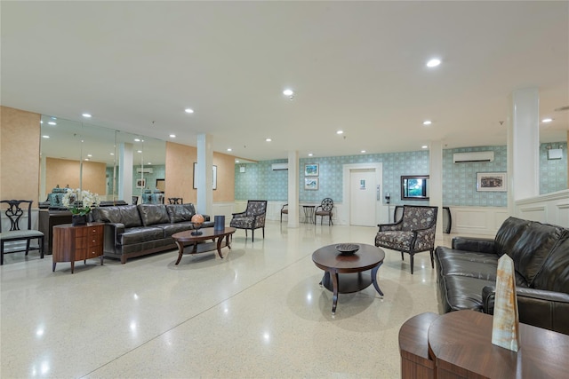 25 Chapel Pl Unit 3N, Great Neck, NY 11021 - lobby with wainscoting, wallpapered walls, and a decorative wall