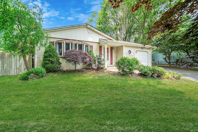 21 Spectacle Lake Dr, Smithtown, NY 11767 - single story home with an attached garage and concrete driveway
