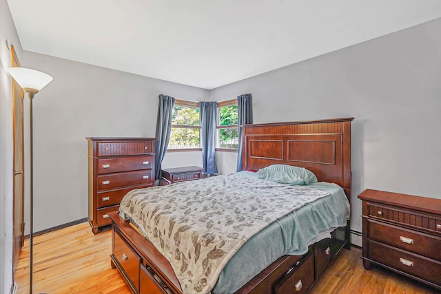 21 Spectacle Lake Dr, Smithtown, NY 11767 - bedroom featuring light wood finished floors and baseboard heating