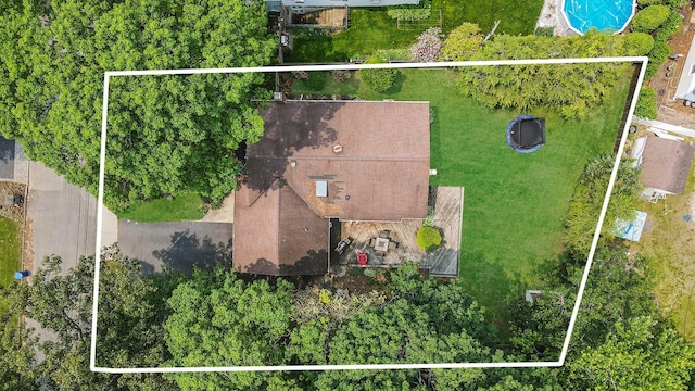 21 Spectacle Lake Dr, Smithtown, NY 11767 - aerial view of property's location with property boundaries highlighted