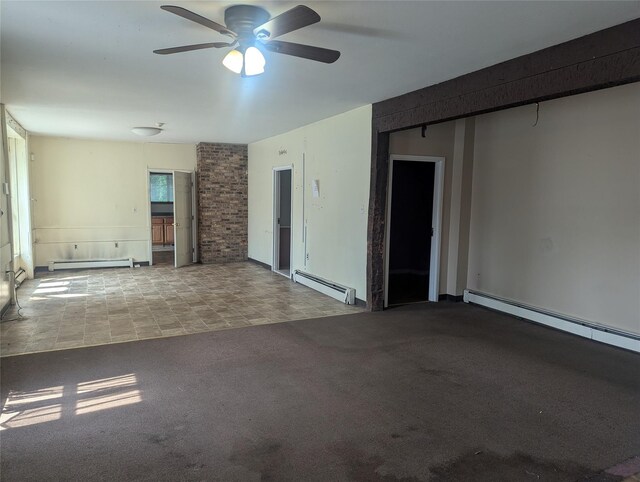265 Goodwill Rd, Montgomery, NY 12549 - unfurnished room featuring baseboard heating and ceiling fan