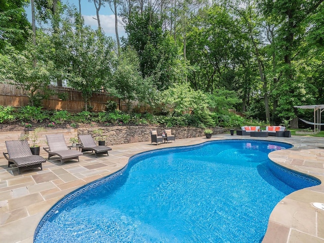 70 Scudders Ln, Roslyn Harbor, NY 11576 - view of swimming pool featuring a patio area