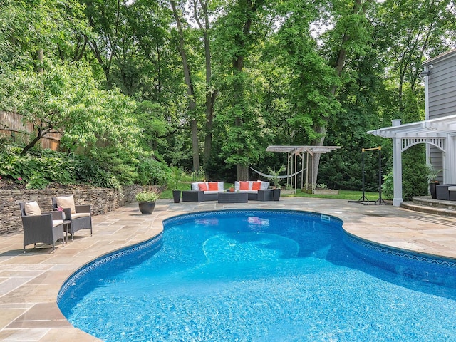 70 Scudders Ln, Roslyn Harbor, NY 11576 - swimming pool featuring an outdoor hangout area and a patio