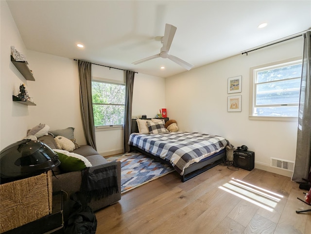 1 Concord Dr, Fort Salonga, NY 11768 - bedroom with wood finished floors, recessed lighting, and a ceiling fan