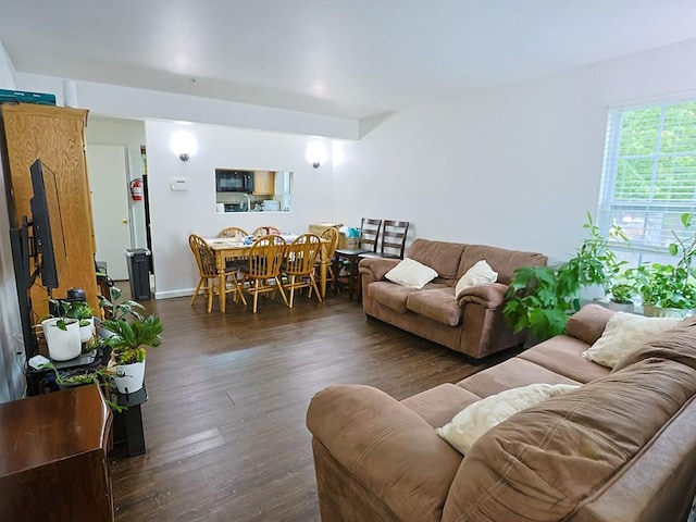147 Ruth Ct, Middletown, NY 10940 - living area with dark wood finished floors