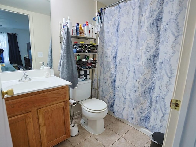 147 Ruth Ct, Middletown, NY 10940 - bathroom with tile patterned flooring, vanity, toilet, and curtained shower