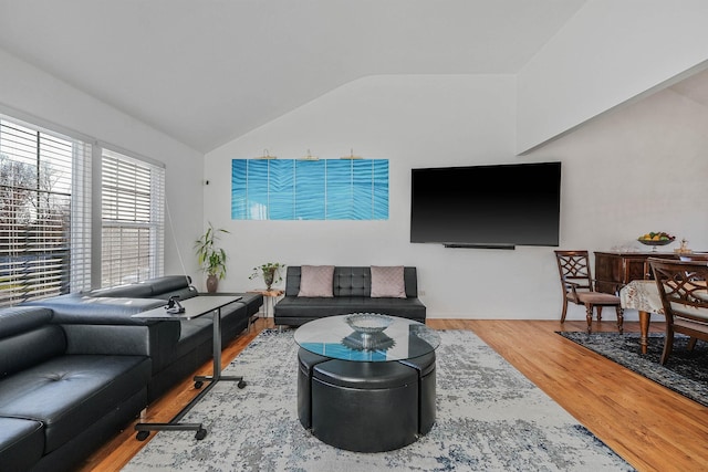 69 Plum St, Central Islip, NY 11722 - living room with vaulted ceiling and wood finished floors