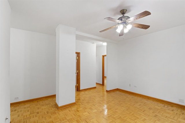 48-25 43rd St Unit 1J, Woodside, NY 11377 - unfurnished room with ceiling fan and baseboards