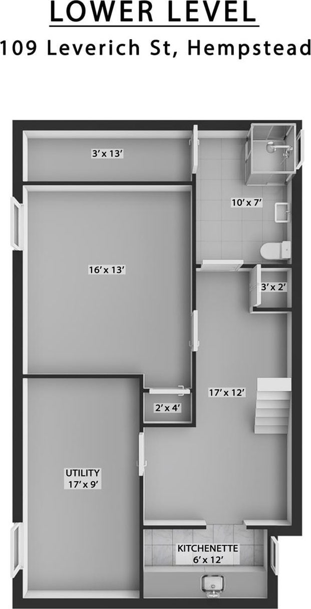 109 Leverich St, Hempstead, NY 11550 - view of property floor plan
