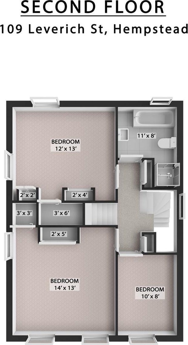 109 Leverich St, Hempstead, NY 11550 - view of home floor plan