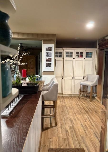 268 Windsor Ave, Brightwaters, NY 11718 - dining space with light wood-style flooring