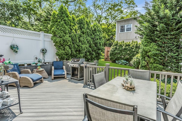 147 The Knl, Syosset, NY 11791 - deck featuring outdoor dining space and grilling area