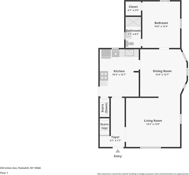334 Union Ave, Peekskill, NY 10566 - view of floor plan / room layout