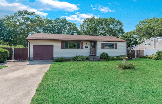 168 Gibbs Rd, Central Islip, NY 11722 - ranch-style house with an attached garage and concrete driveway