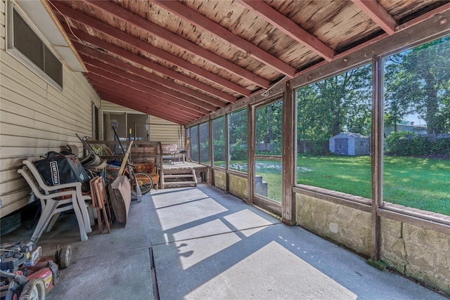 168 Gibbs Rd, Central Islip, NY 11722 - sunroom / solarium featuring lofted ceiling