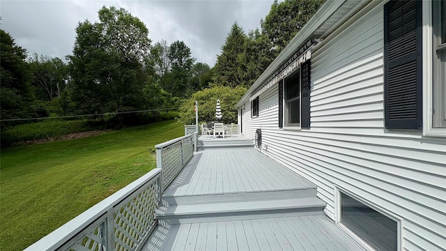105 White Sulphur Rd, Swan Lake, NY 12783 - deck with a yard