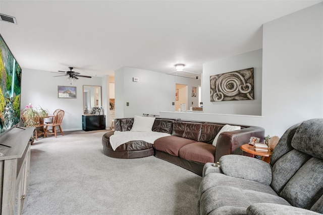 3305 Pine Cone Ct, Poughkeepsie, NY 12603 - living area featuring carpet floors and a ceiling fan