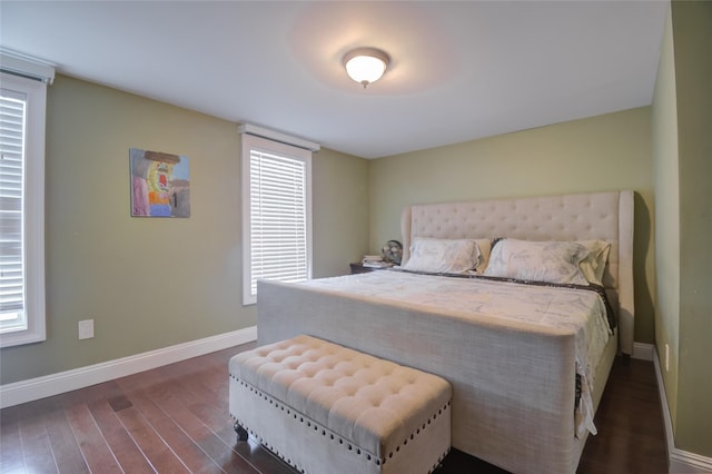 163 N Hamilton St, Poughkeepsie, NY 12601 - bedroom featuring dark wood-style floors, baseboards, and multiple windows