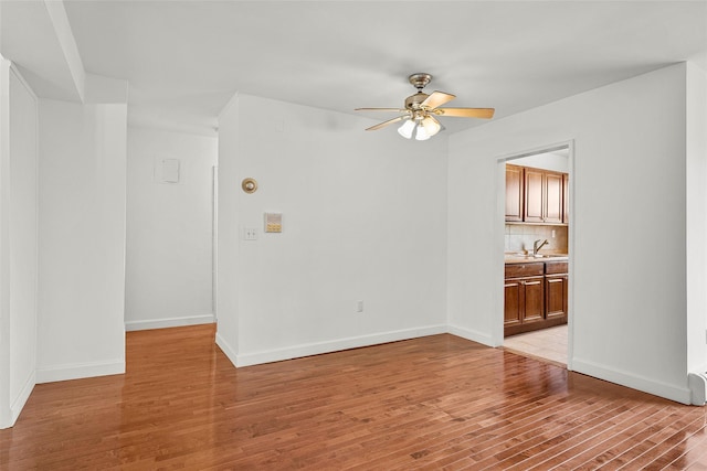 505 Central Ave Unit 609, White Plains, NY 10606 - unfurnished room with a ceiling fan and light wood-style flooring