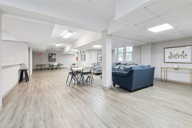 1390 Broadway Unit 118, Hewlett, NY 11557 - living area featuring wood finished floors and baseboards