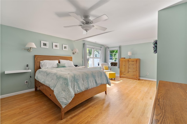 37 Rutland St, Mount Kisco, NY 10549 - bedroom with light wood-style floors and ceiling fan