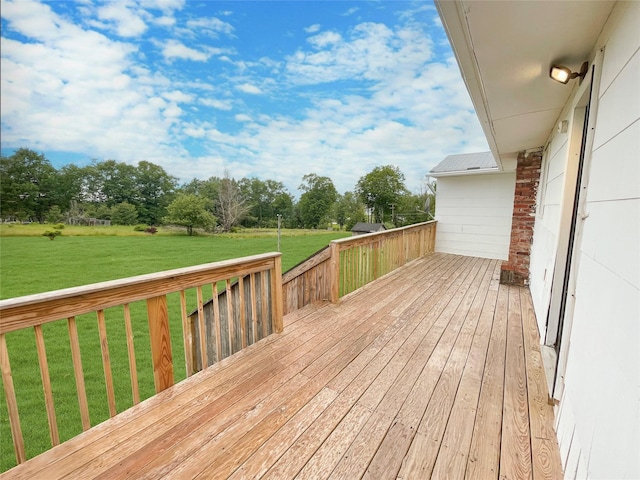 811 Happy Ave, Swan Lake, NY 12783 - wooden terrace with a lawn