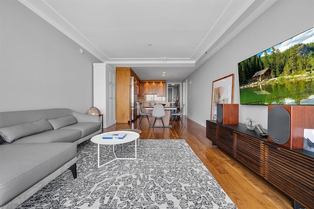 5 Renaissance Sq Unit 23B, White Plains, NY 10601 - living area with wood finished floors and baseboards