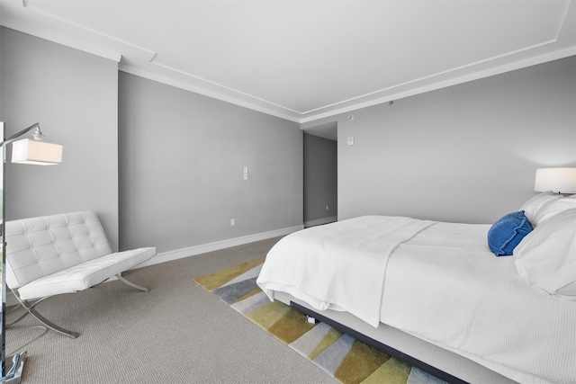5 Renaissance Sq Unit 23B, White Plains, NY 10601 - bedroom featuring carpet flooring, crown molding, and baseboards