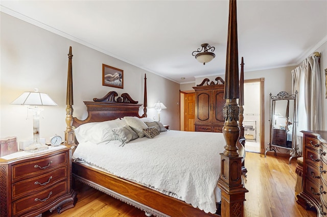 81 Avondale Rd, Yonkers, NY 10710 - bedroom featuring light wood-style flooring and ornamental molding