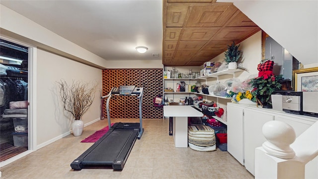 81 Avondale Rd, Yonkers, NY 10710 - exercise room with light tile patterned flooring