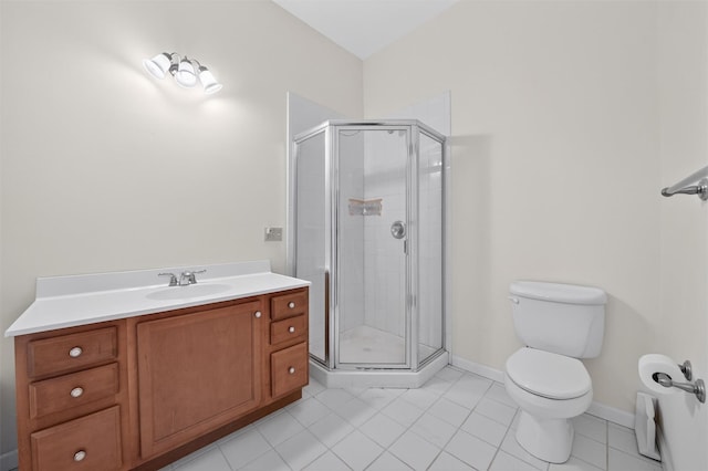 28 Winhaven Ct Unit 20, Highland Falls, NY 10928 - full bathroom featuring a shower stall, tile patterned flooring, and vanity