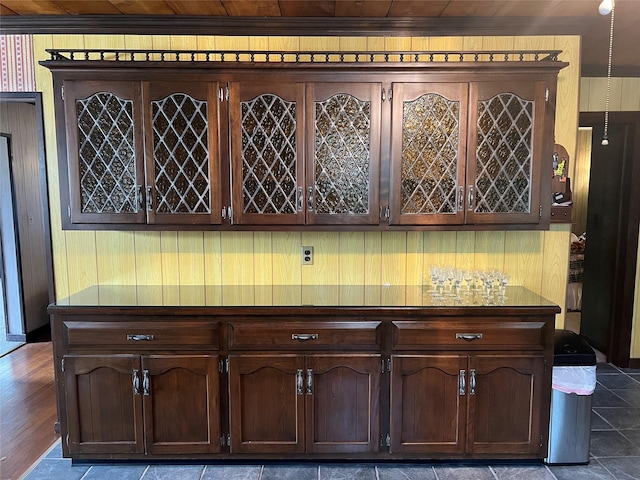 8 Alexine Ave, East Rockaway, NY 11518 - detailed view of a dry bar and wood walls