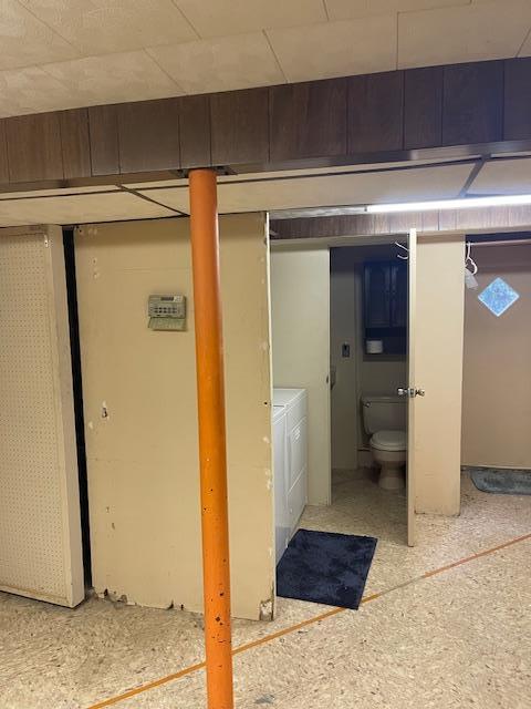23 Elm St, Garnerville, NY 10923 - finished below grade area featuring washer and clothes dryer